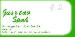 gusztav spah business card
